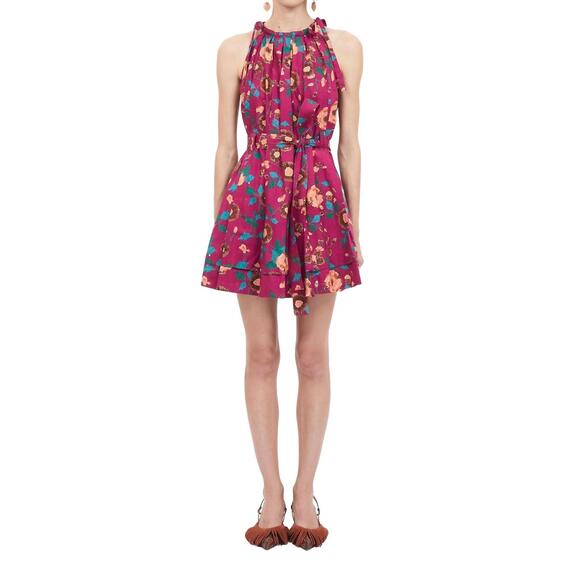 NEW ULLA JOHNSON brienne dress in ruby flora